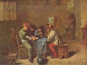 Adriaen Brouwer Kartenspielende Bauern in einer Schenke oil painting on canvas